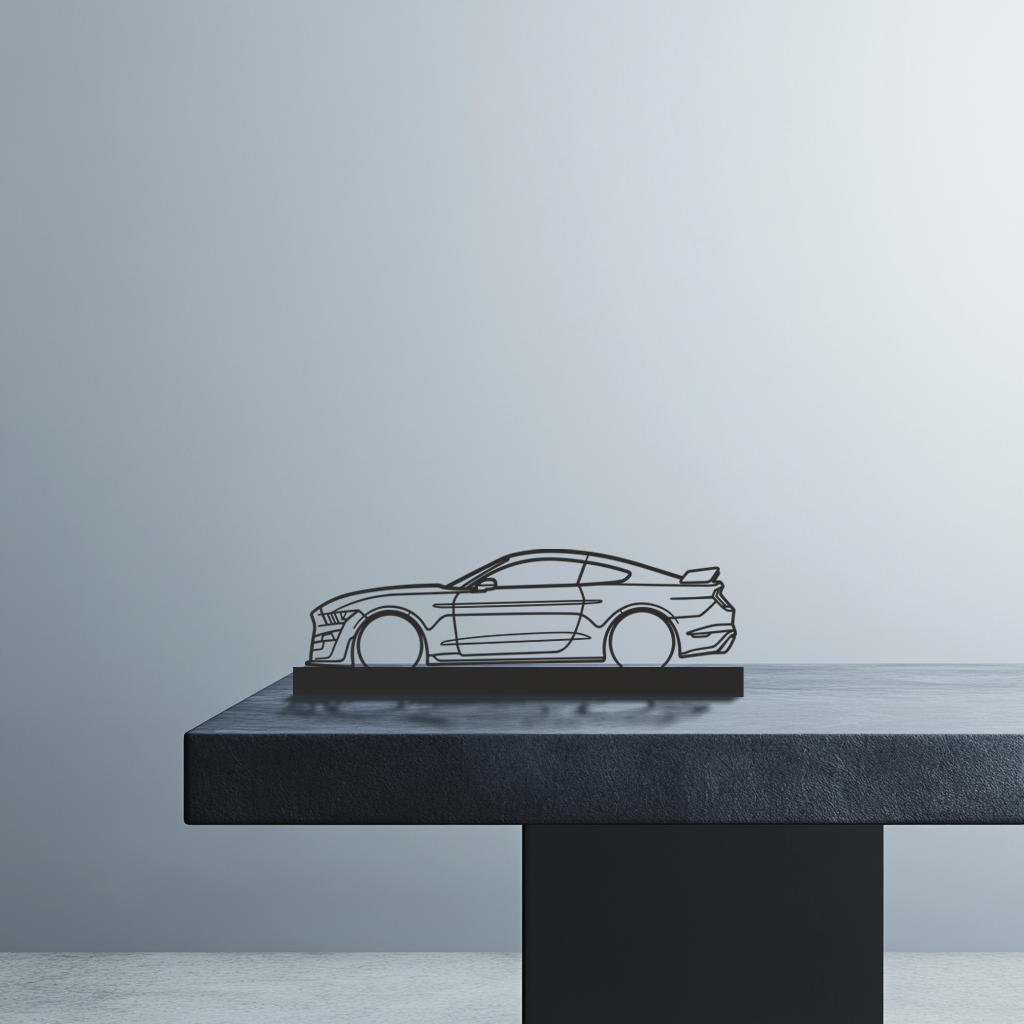 Mustang Shelby GT500 Silhouette Metallständer Kunst