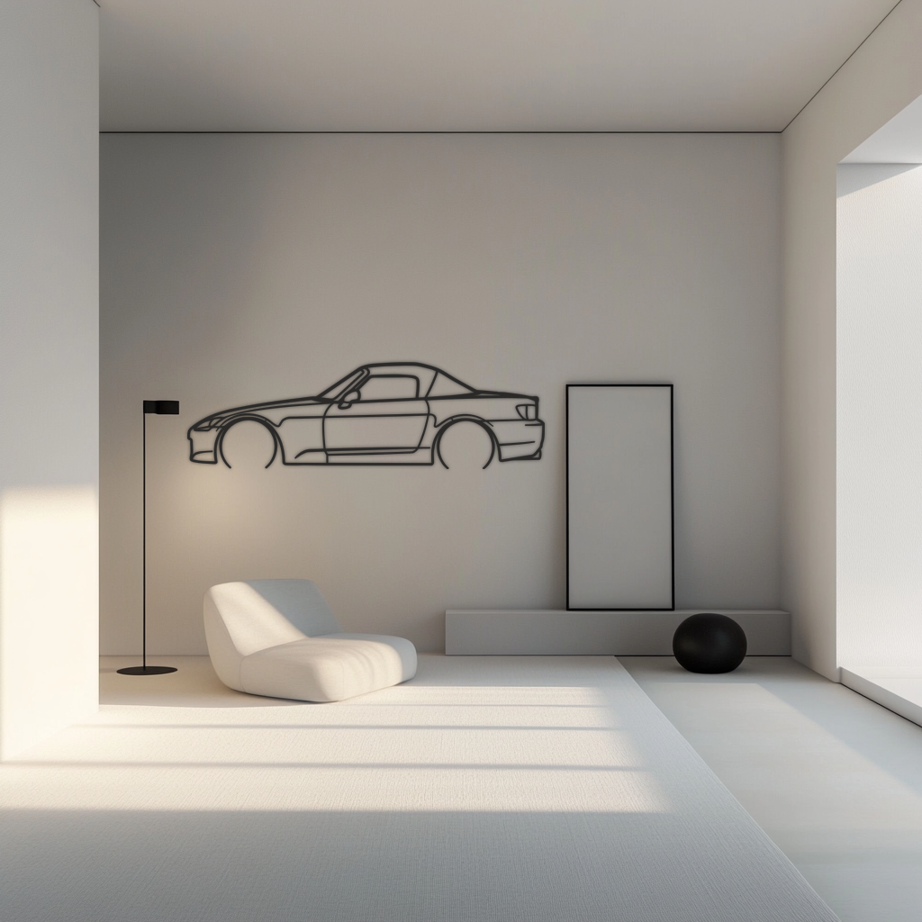 Honda s2000 Silhouette Metal Wall Art