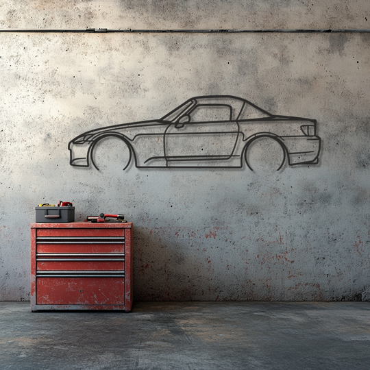 Honda s2000 Silhouette Metal Wall Art