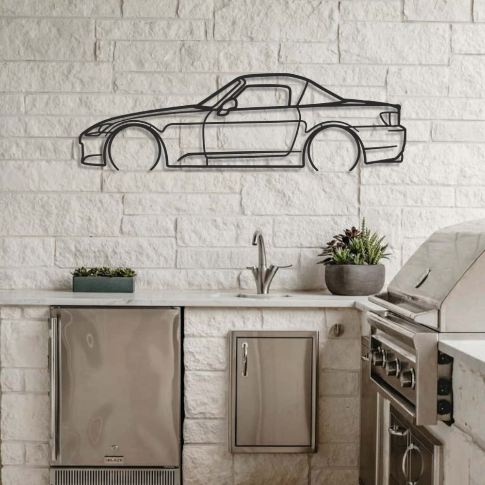 Honda s2000 Silhouette Metal Wall Art