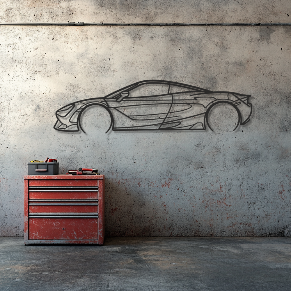 Mclaren 720s Silhouette Metal Wall Art