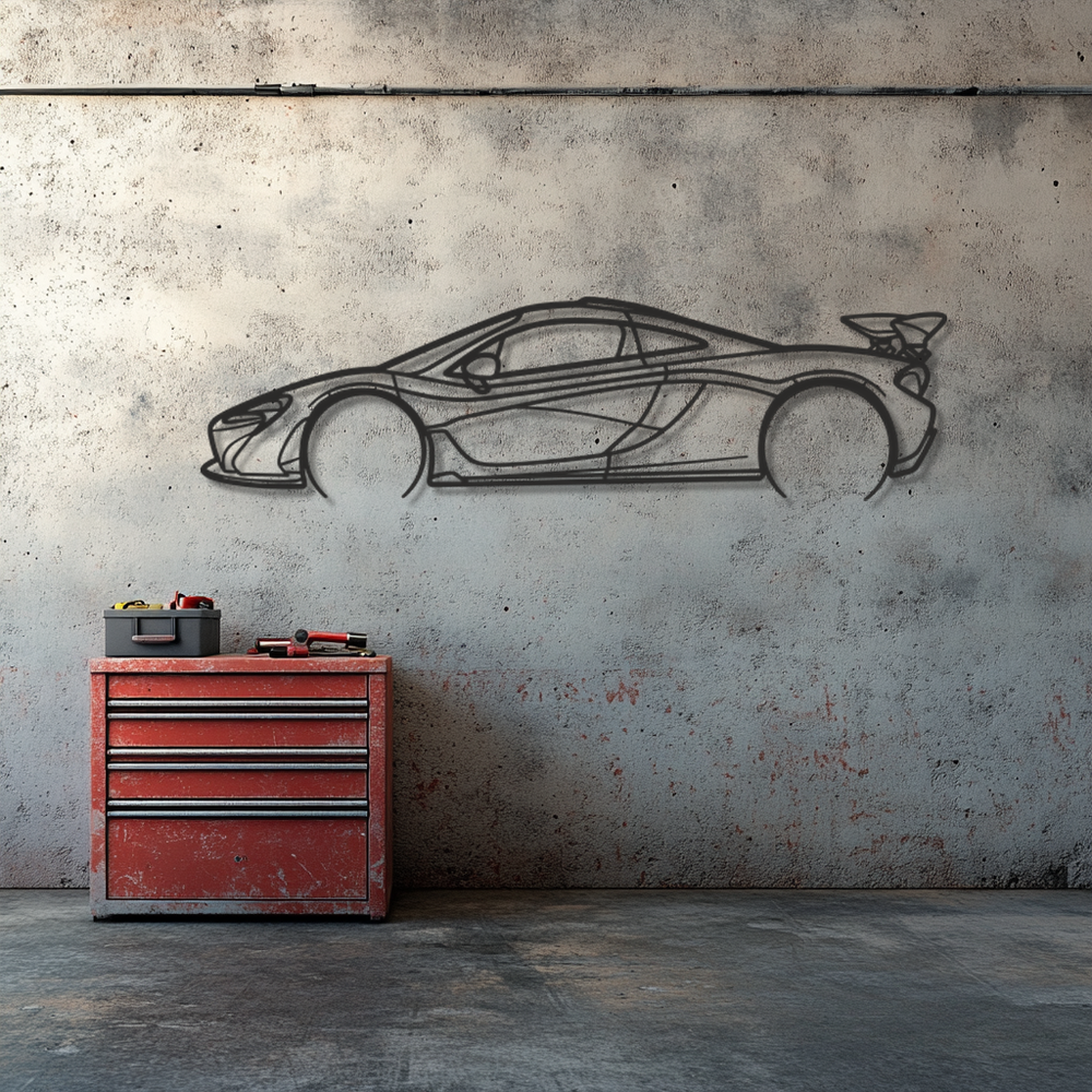 McLaren p1 Silhouette Metal Wall Art