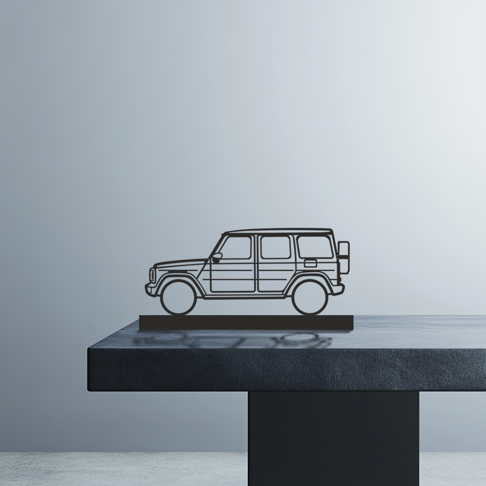 Mercedes G Class Silhouette Metal Stand Art