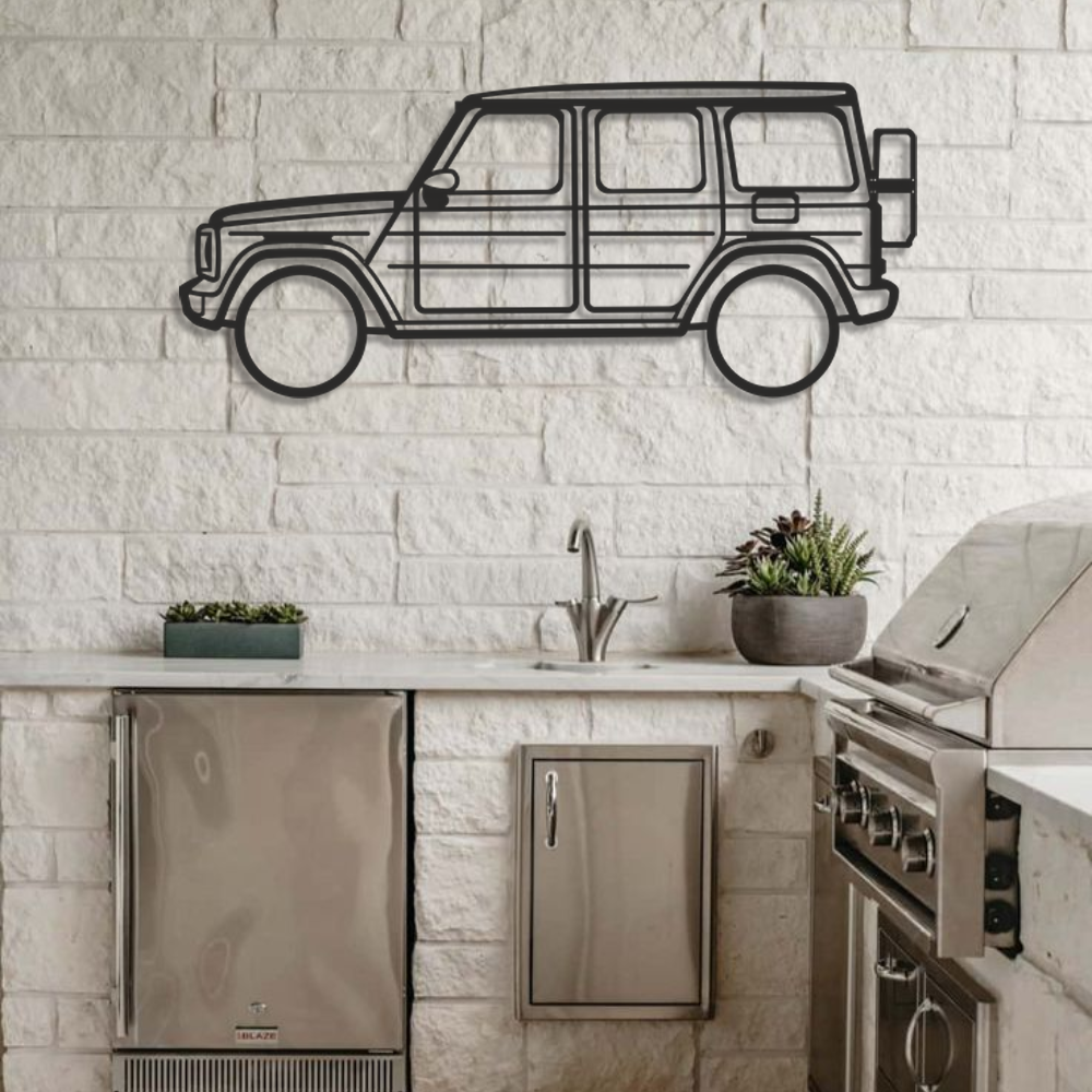Mercedes G Class Silhouette Metal Wall Art
