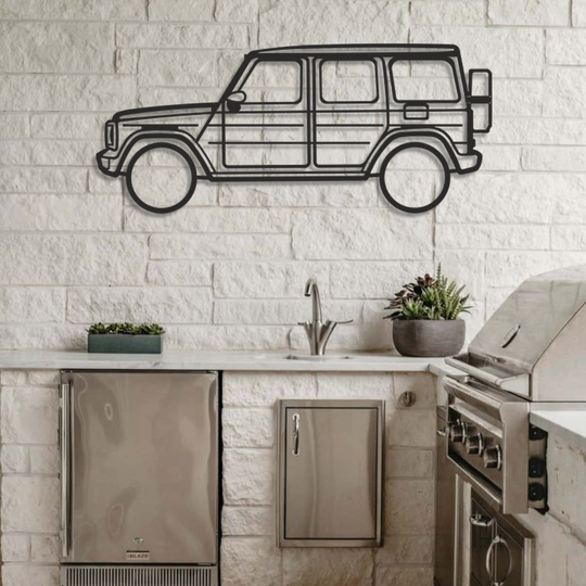 Mercedes G Class Silhouette Metal Wall Art
