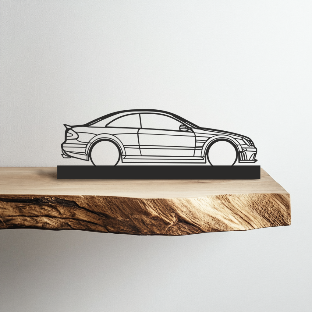 Mercedes CLK63 Silhouette Metal Stand Art