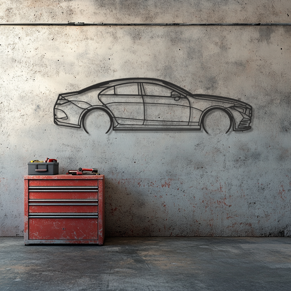Mercedes CLS Silhouette Metal Wall Art
