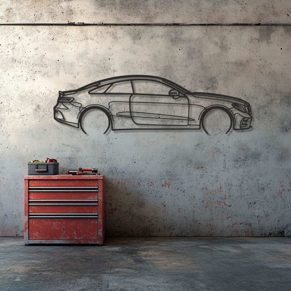 Mercedes E53 AMG Silhouette Metal Wall Art