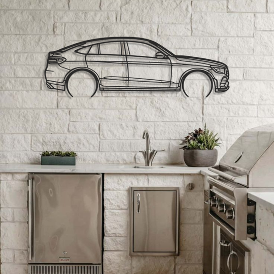 Mercedes GLC купе Silhouette Metal Wall Art
