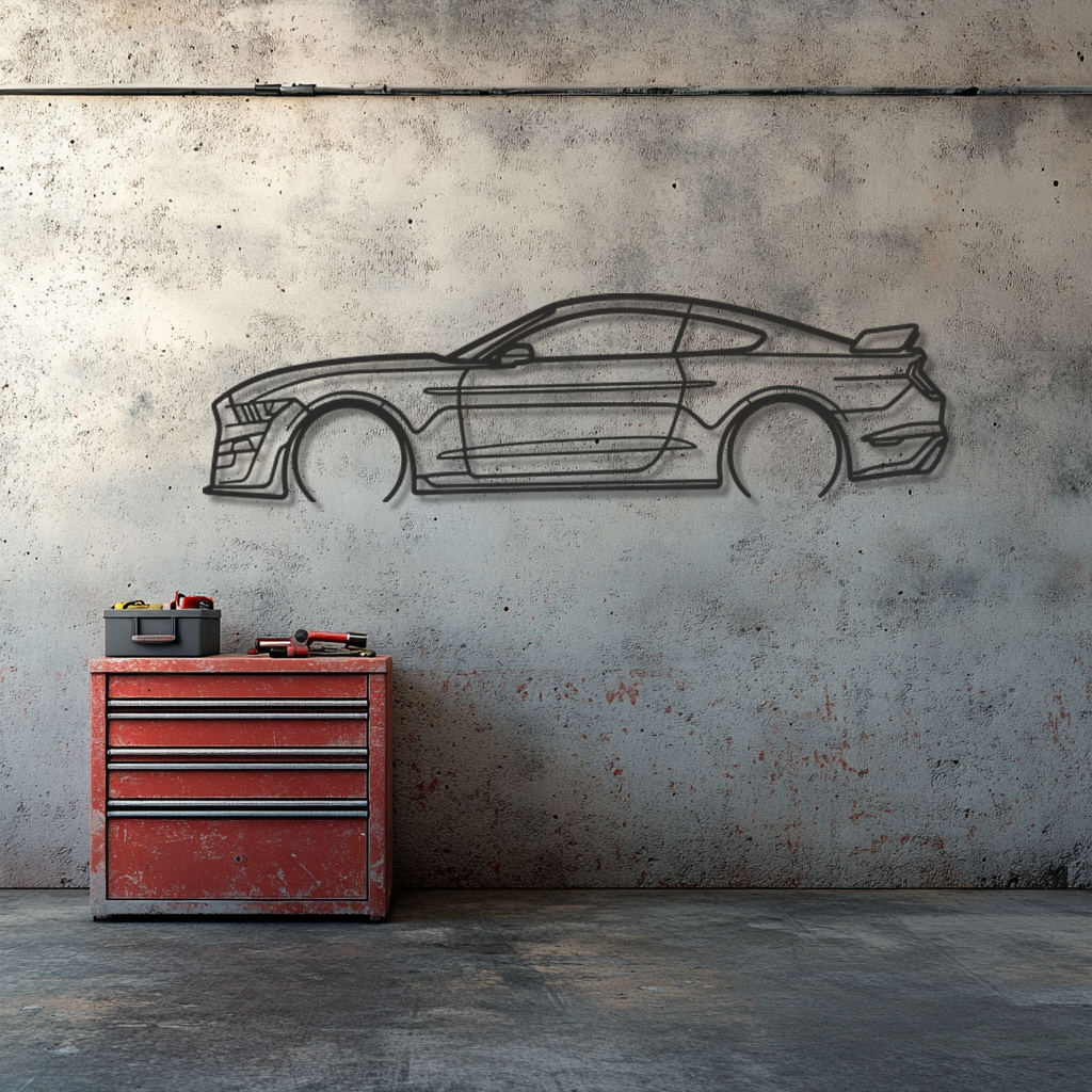 Mustang Shelby GT500 Silhouette Metal Wall Art