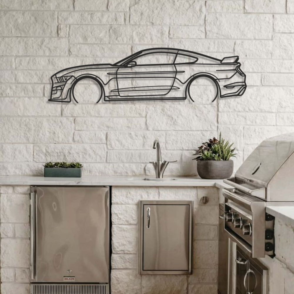 Mustang Shelby GT500 Silhouette Metal Wall Art