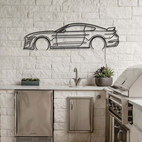 Mustang Shelby GT500 Silhouette Metal Wall Art