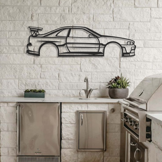 Nissan SKYLINE Silhouette Metal Wall Art