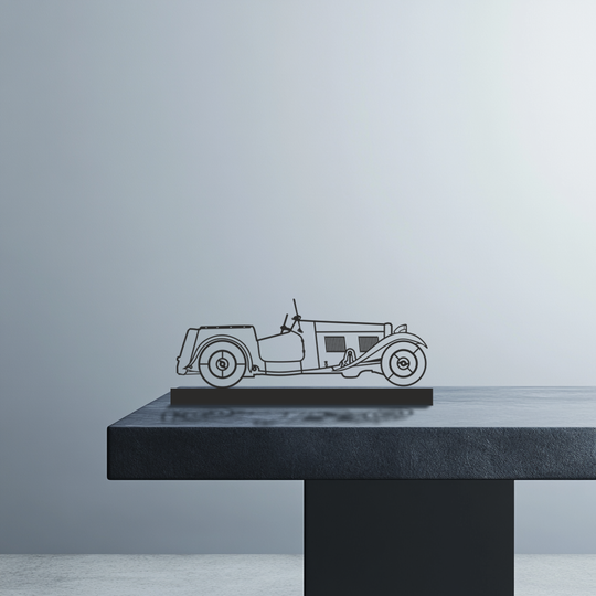 Classic Car 2 Silhouette Metal Stand Art