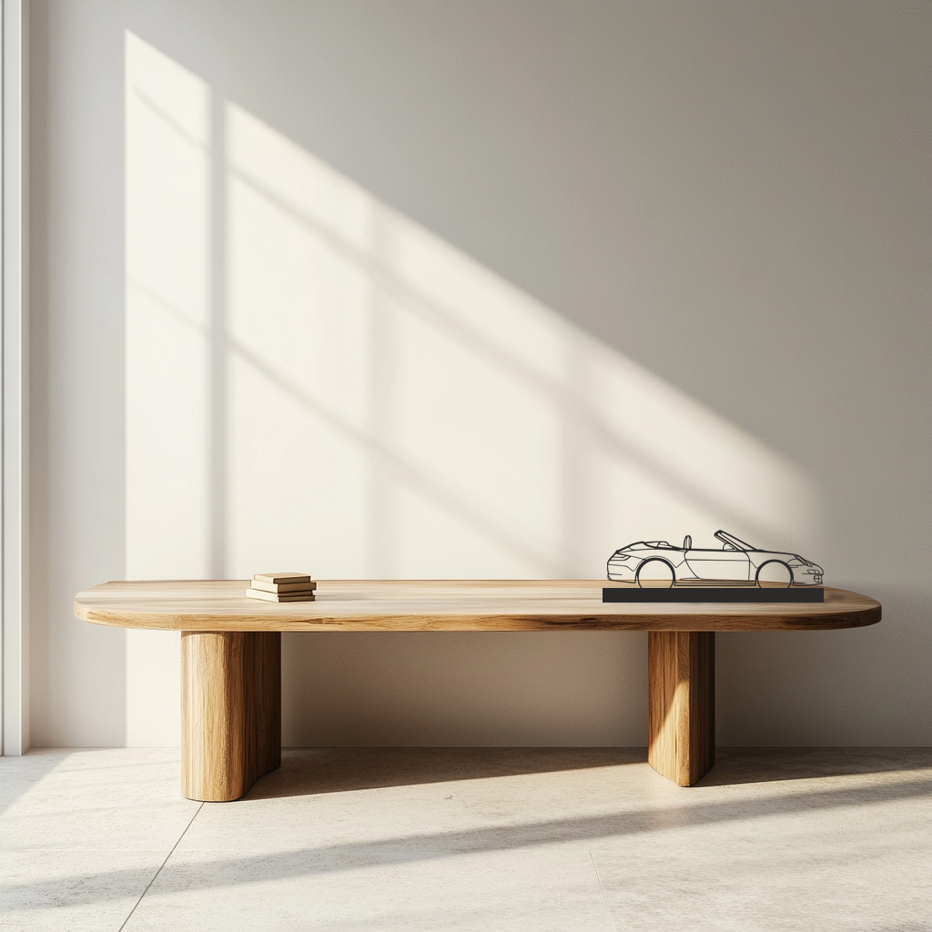 Porsche 911 cabrio 997 Silhouette Metal Stand Art