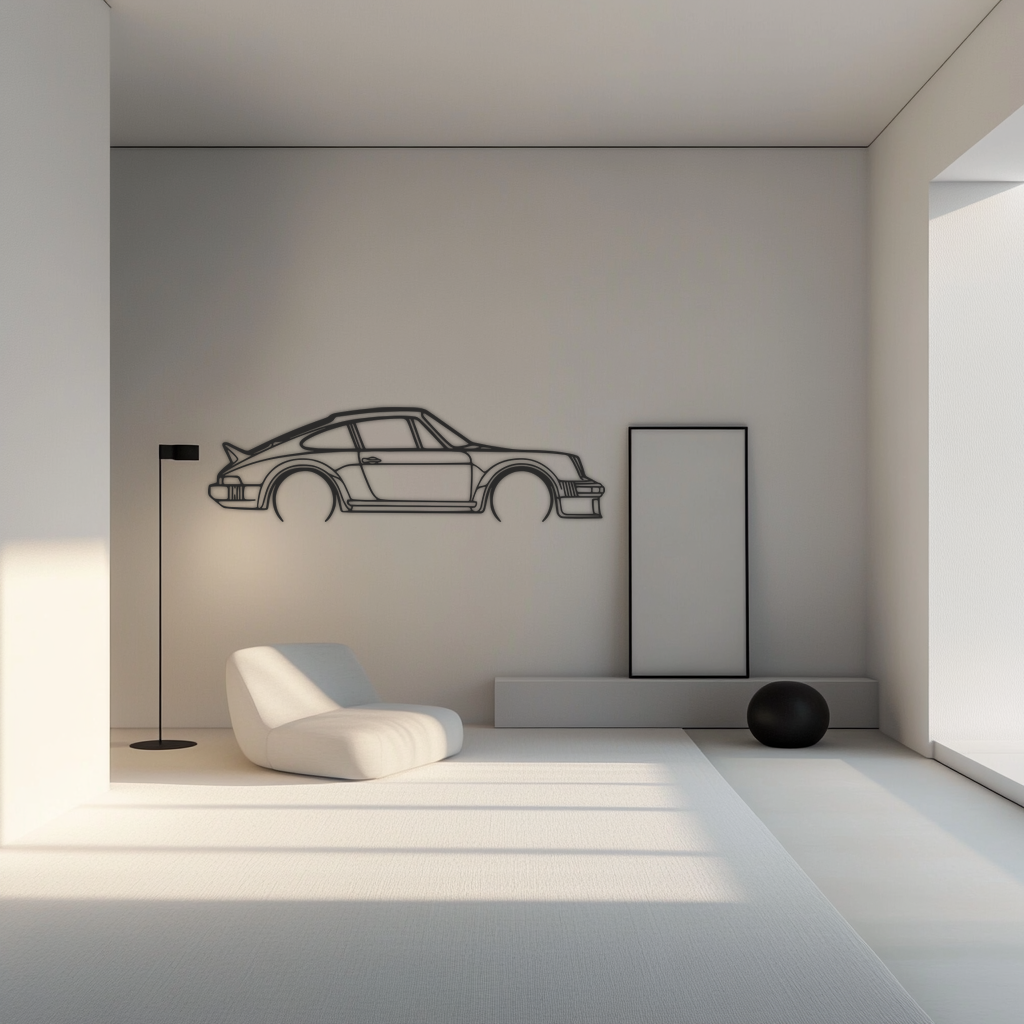 Porsche 911 SC Group 4 Silhouette Metal Wall Art