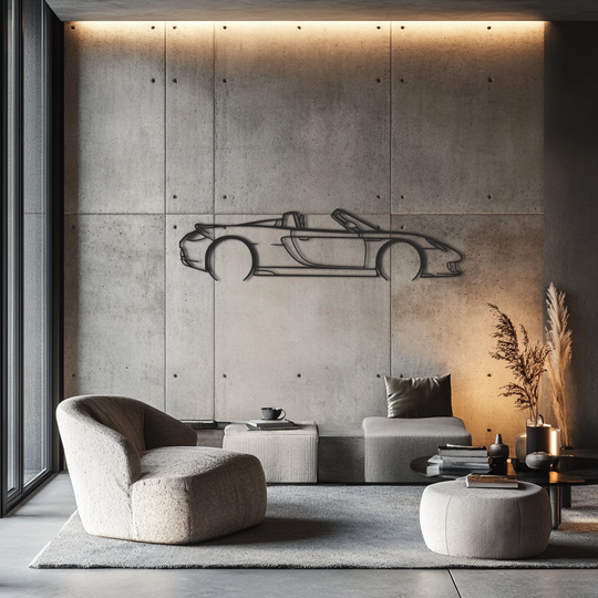 Porsche Carrera GT Silhouette Metal Wall Art