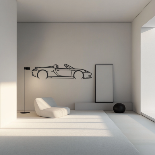 Porsche Carrera GT Silhouette Metal Wall Art