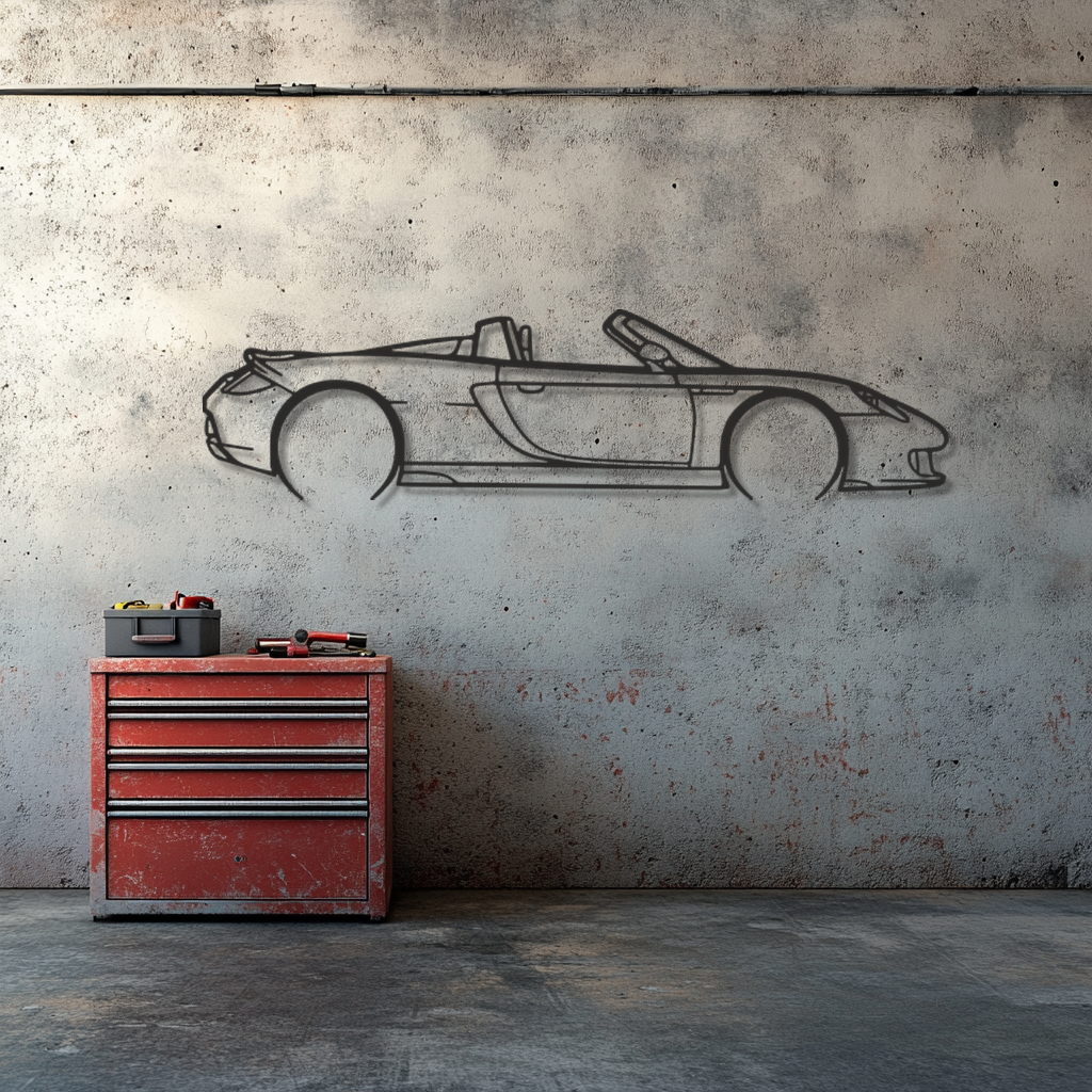 Porsche Carrera GT Silhouette Metal Wall Art
