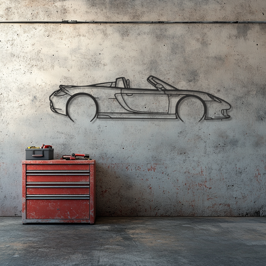 Porsche Carrera GT Silhouette Metal Wall Art