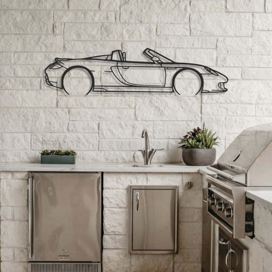 Porsche Carrera GT Silhouette Metal Wall Art