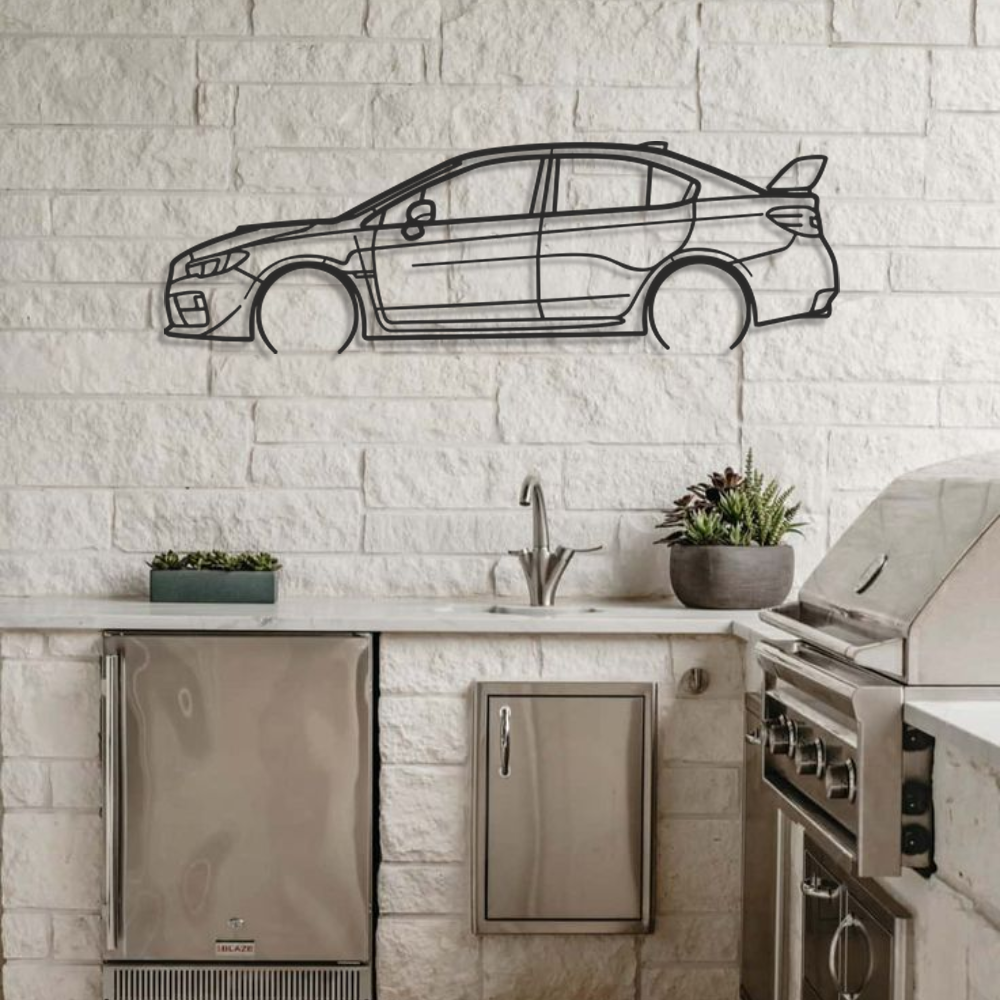 Subaru WRX Silhouette Metal Wall Art