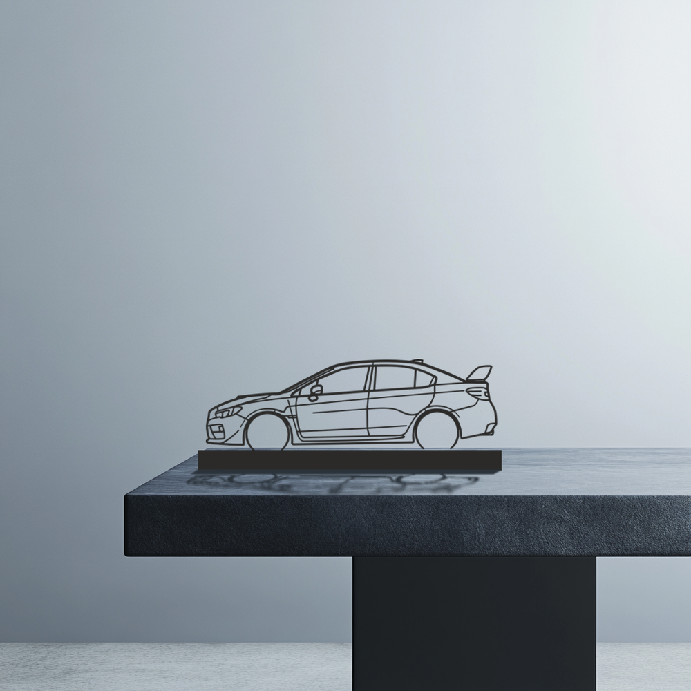 Subaru WRX Silhouette Metal Stand Art