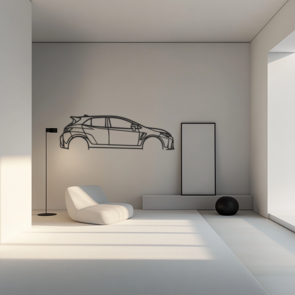 Toyota Corolla GR Silhouette Metal Wall Art