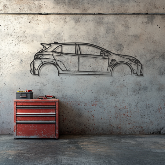 Toyota Corolla GR Silhouette Metal Wall Art