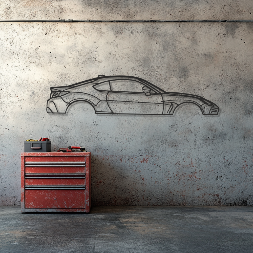 Toyota GR86 Silhouette Metal Wall Art