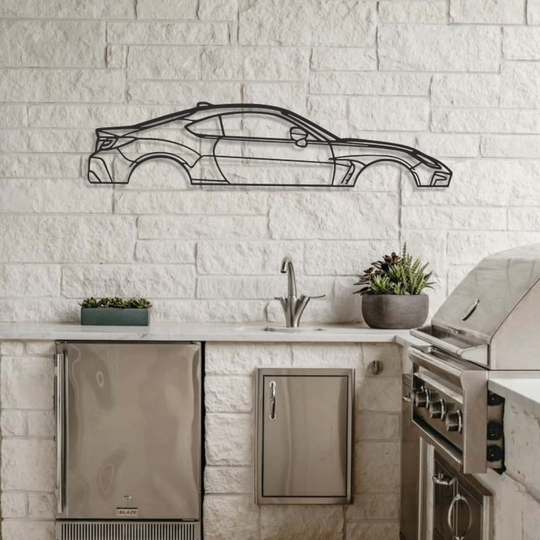 Toyota GR86 Silhouette Metal Wall Art