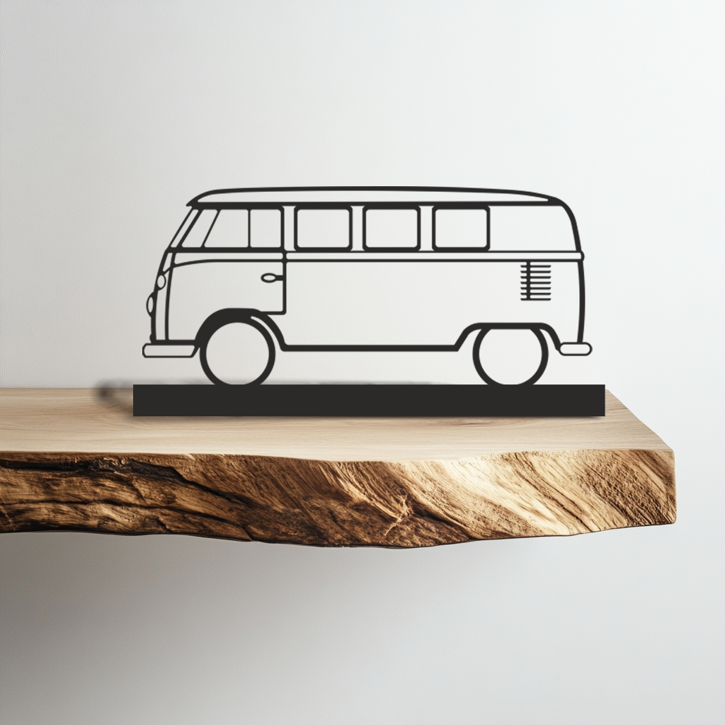 Volkswagen Bulli T1 Silhouette Metal Stand Art